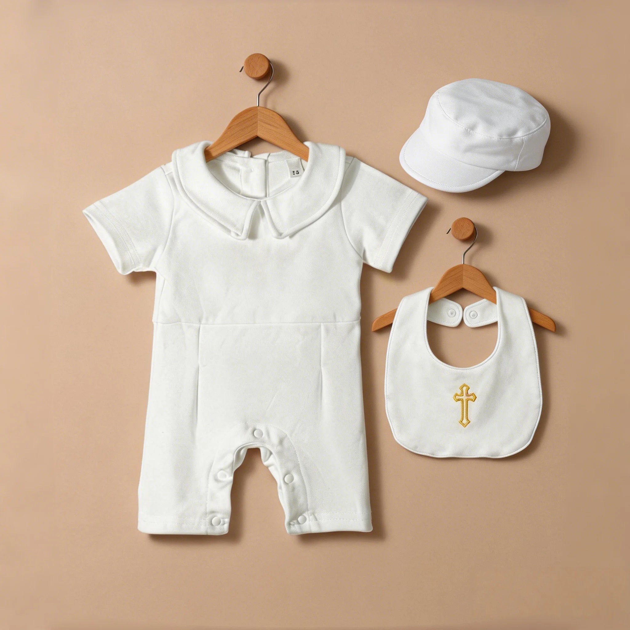 Ropa de bautizo para bebés, niñas y niños, body de algodón suave de 3 a 24 meses, primer conjunto de bautizo para bebés, traje de verano para niños pequeños