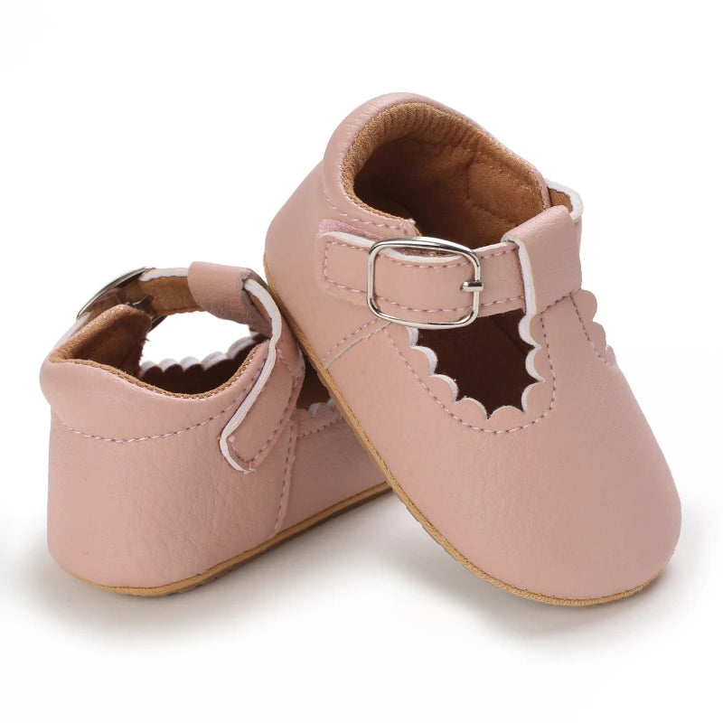 Zapatos de Bebé Clásicos Rayas Cuero Niño Niña Multicolor Suela de Goma Antideslizante Primeros Pasos Mocasines de Bebé