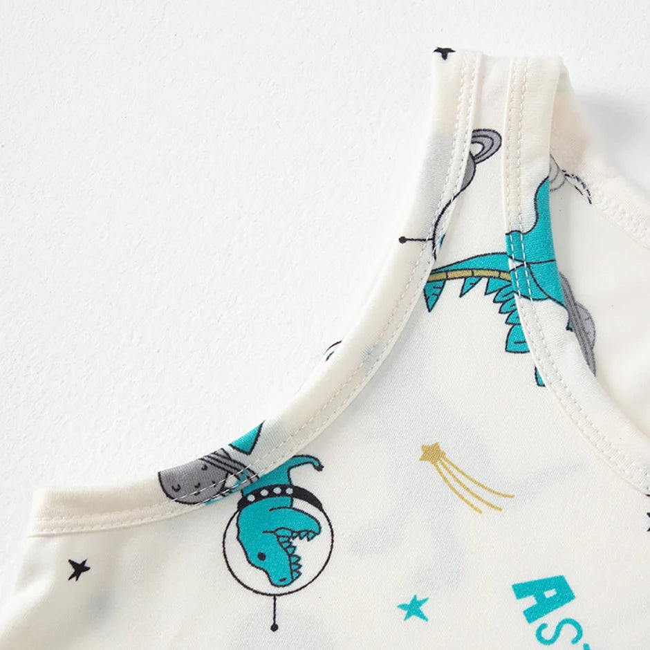 1/3/4 Piezas Chaleco Joker de Color Sólido Delgado para Niños Cuatro Estaciones Camisa de Fondo Suelta y Cómoda para Niño Camiseta Dulce y Encantadora para Niña