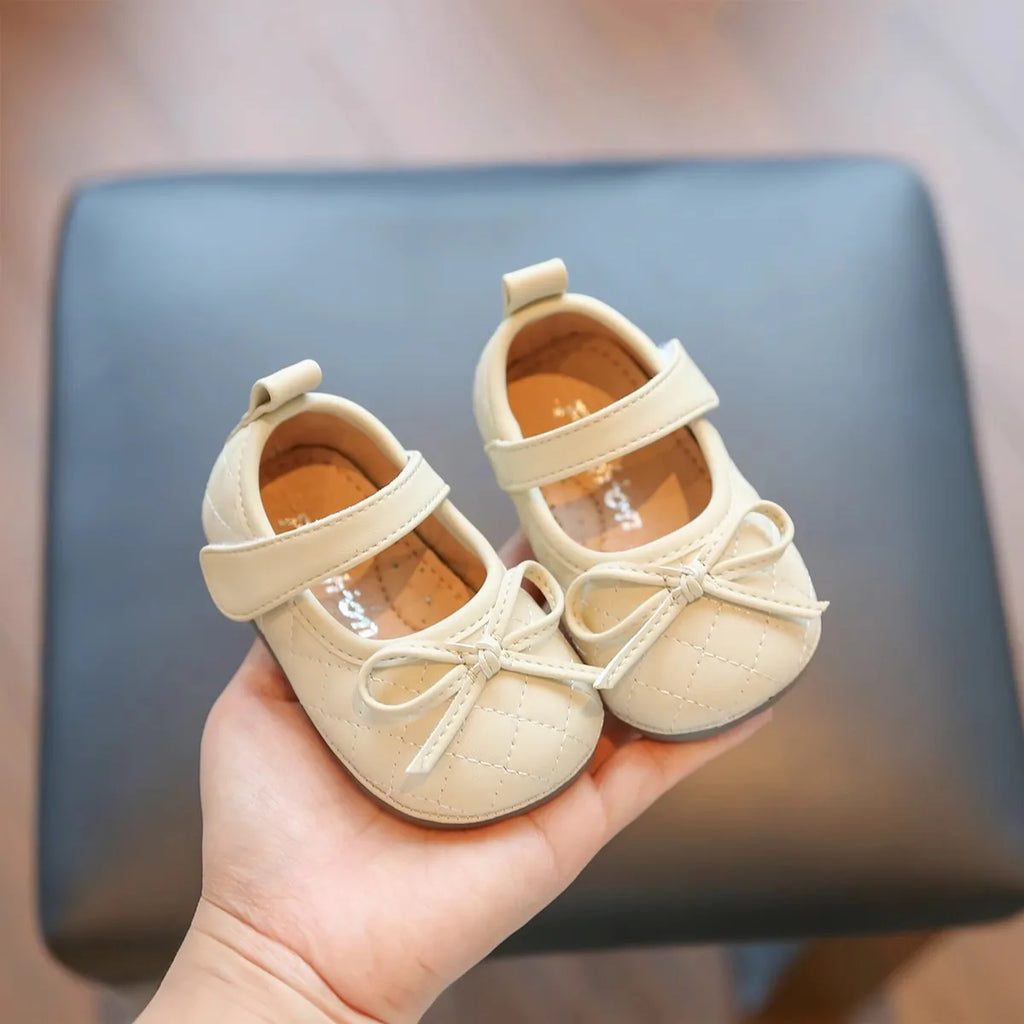 New Summer Toddler Single Shoes Baby Outdoor Learning Shoes Fashionable Girl Baby Bow Dress Shoes Children Non-Slip Casual Shoes