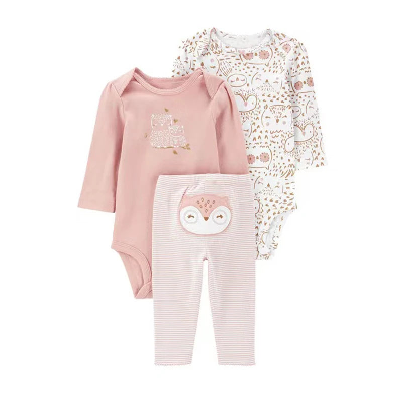 2025 Baby Mädchen Kleidung Herbst Frühling Neugeborenen Outfit Baumwoll-Body Oberteil und Hose Set Kinder Kleinkind Kleidung 6-24M