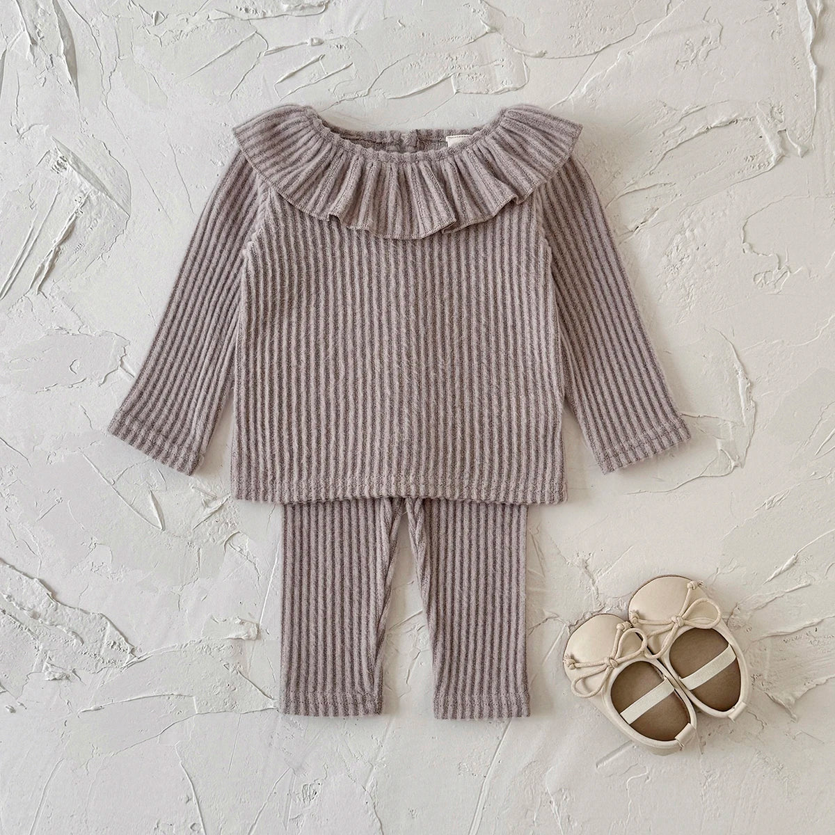 Baby Clothing Sets Autumn Casual 2 PCS Sets Baby Girls Clothes Lapel Top+Pants 1-3 Years Old Baby Stuff
