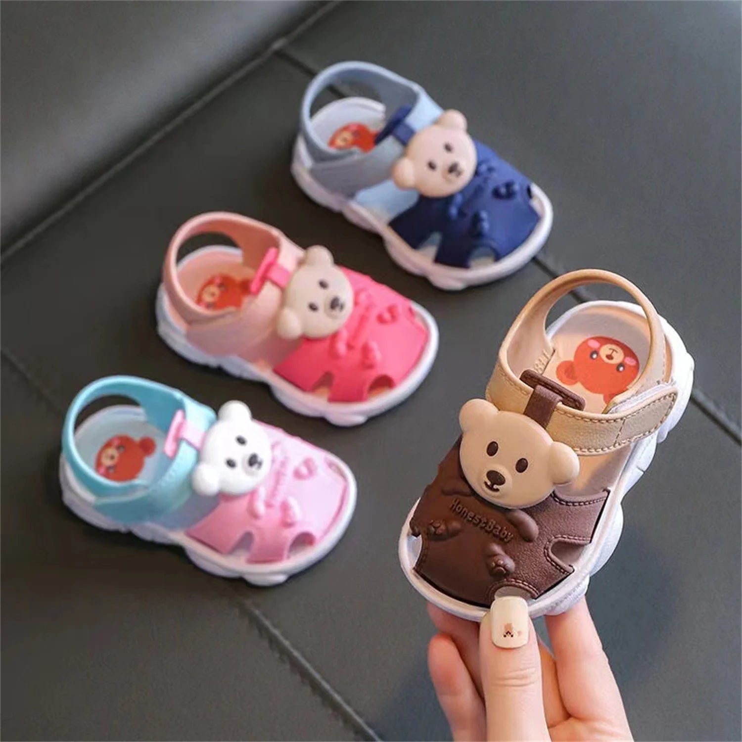 2025 Baby Sandals Summer Headed Vulnerable Shoes Breathable Sandals Baby 0-1-2-3 Years Old Non slip Soft Sole Walking Shoes