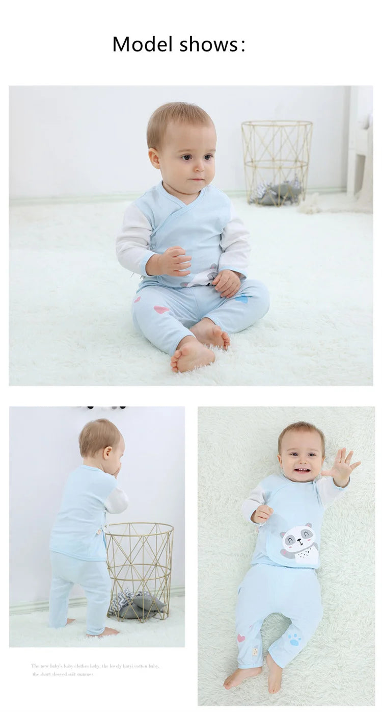 18piece/set Newborn Baby Clothes For Girls Boys Pants Sets Cotton Spring Autumn Soft Infant Boy Clothing New born Print Hat Bibs