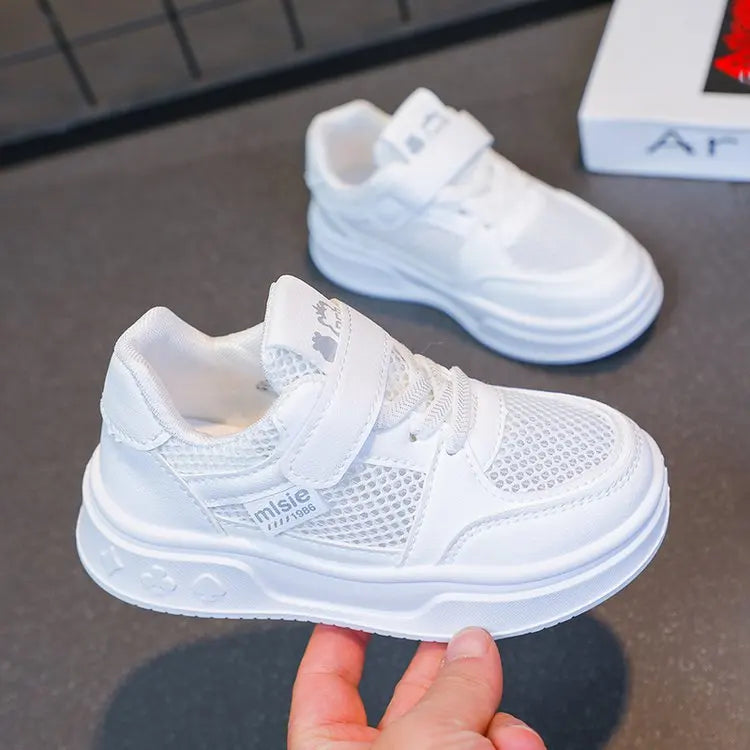 2026 New Leather Kids Running Shoes youngsters teens Casual Fashion Walking Sneakers Breathable Non-slip Girl Tennis Footwear