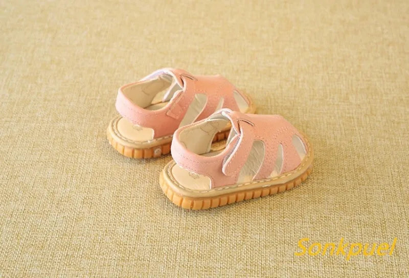 2025 Baby Sandals Toddler Boys First Walkers Newborn Girls First Shoes Indoor Soft Sole Infant Sandals Summer Beach Baby Shoes