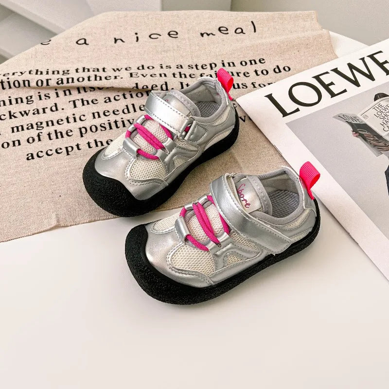 Baby Casual Shoes Toes Capped Toddler Kids Walking Shoes Soft Bottom Non-slip 2026 New Fashion Kids Sports Shoes Breathable