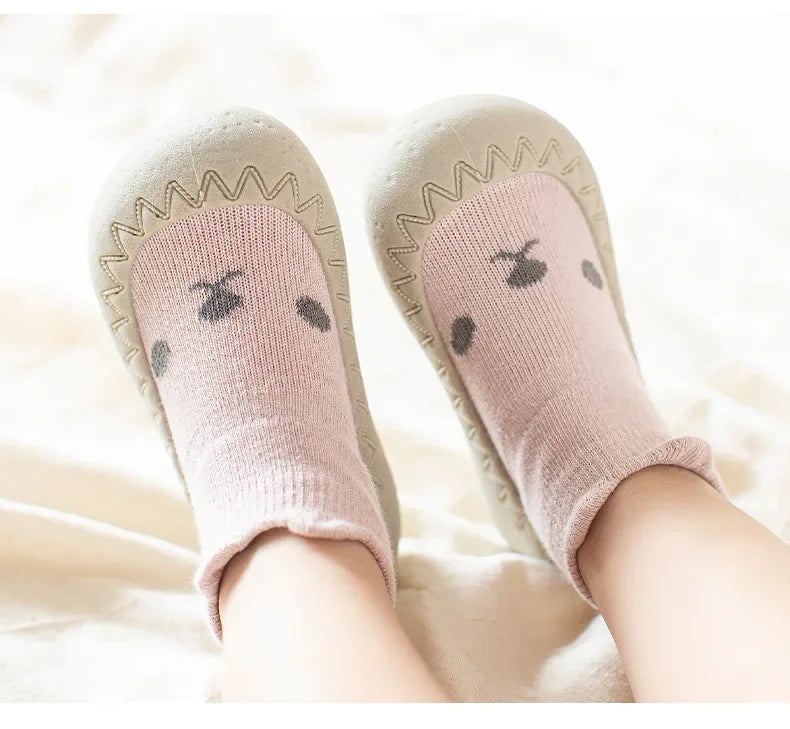 Baby Walking Shoes with Soft Soles, Anti Slip and Breathable Socks, Indoor and Outdoor Boys and Girls Odor Resistant Floor Shoes