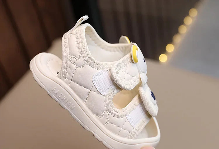 Toddler Sandals 2025 Summer Baby Beach Shoes Cute Cartoon Bear Infant Sandals Protect-toe Unisex Baby Boy Girl Sandals