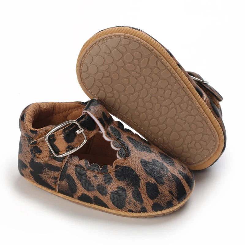 Zapatos de Bebé Clásicos Rayas Cuero Niño Niña Multicolor Suela de Goma Antideslizante Primeros Pasos Mocasines de Bebé