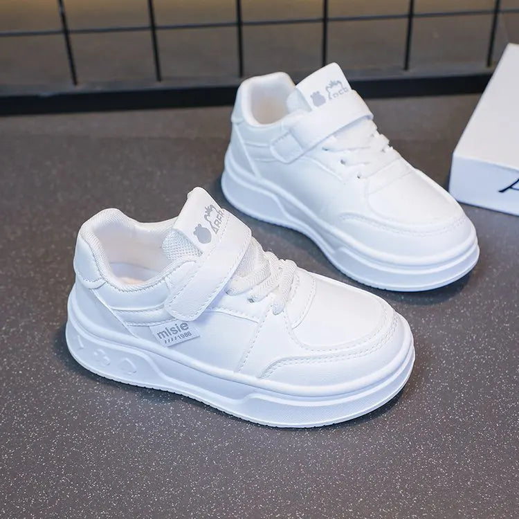 2026 New Leather Kids Running Shoes youngsters teens Casual Fashion Walking Sneakers Breathable Non-slip Girl Tennis Footwear