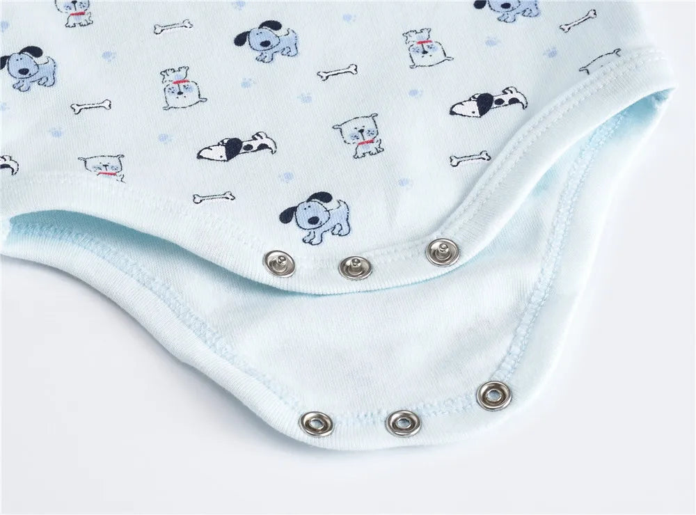 New Born Baby Boy Clothes Set 3 Pcs 0-3M Spring Cotton Boys Bodysuit Long Sleeve O-Neck Infant Clothing Jumpsuit