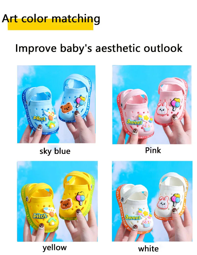 Summer Baby Shoes Sandals Cartoon Design Mules for Girls And Boys Infant Garden Shoes New Products for Children