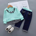 Children's Clothing Sets Bow Plaid Long Sleeve Top + Pants 2pcs Sets Toddler Girl Clothes Kids Boutique Clothes Baby Outfit Set