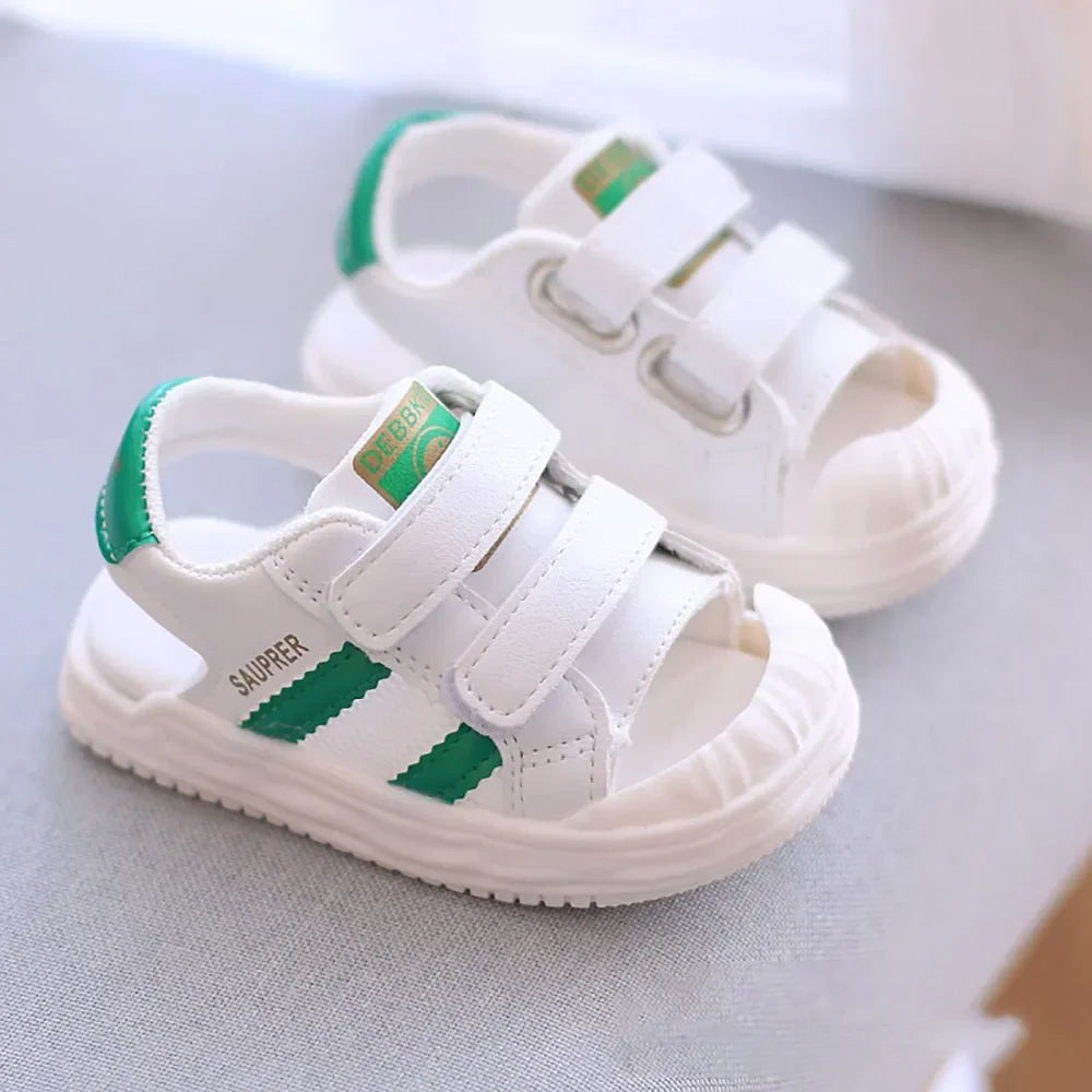 Fashion Baby Sandals Trendy Closed-Toe Sandals Children Toddler Walking Shoes Kids Outdoor Anti-Slip Soft and Comfortable Shoes