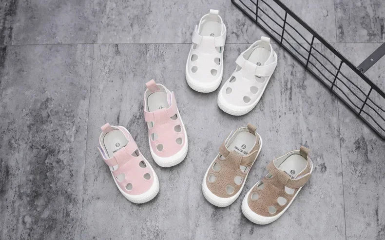 Boys Sandals Children Half Sandals for Boys Girls Toddlers Little Kids Summer Shoes Cut-outs Breathable Fashion Soft Anti-skid
