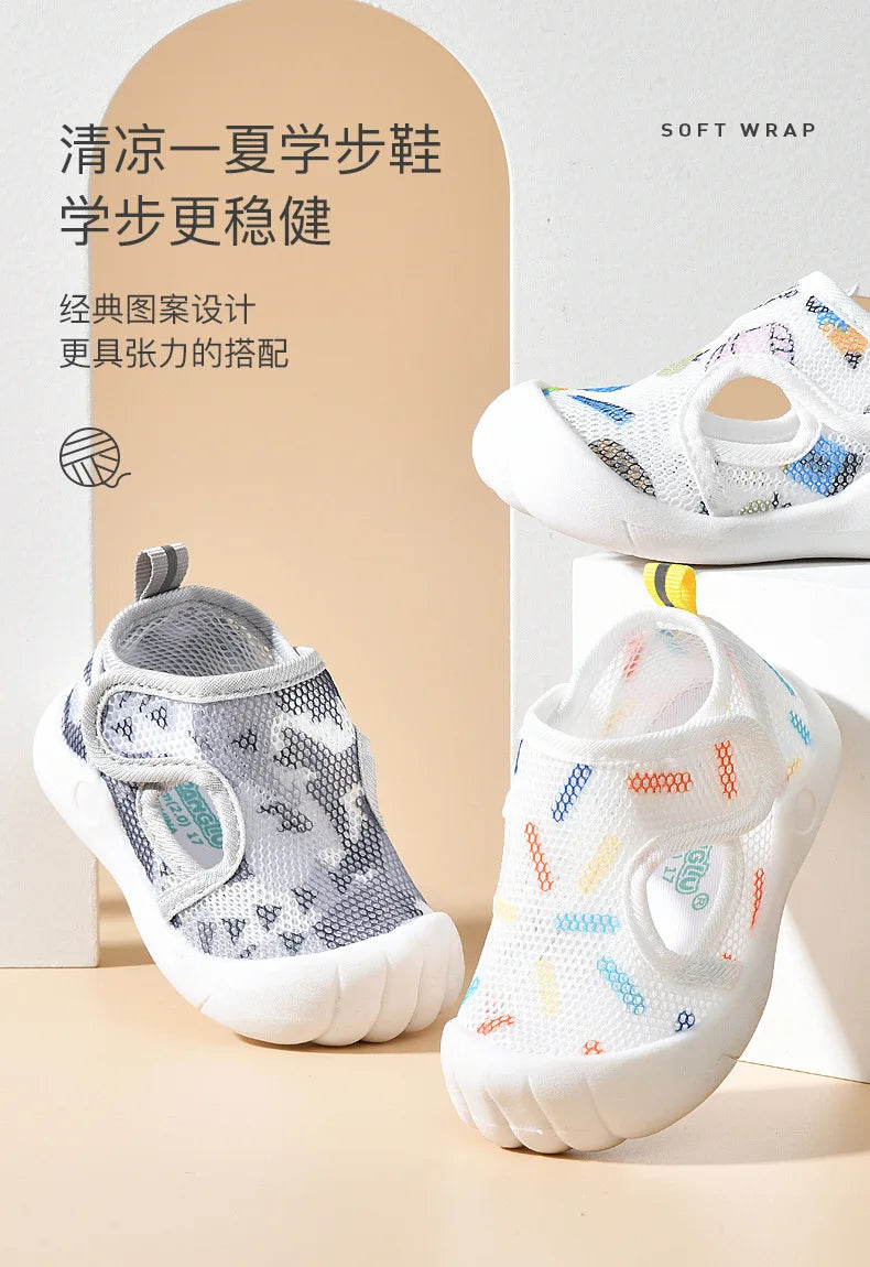 Sandalias Baby Sandals 2024New Summer Baby Shoe 0-2Year Old Non Slip Walking Shoe Soft Sole Sandals for Girls Kids Shoeбосоножки