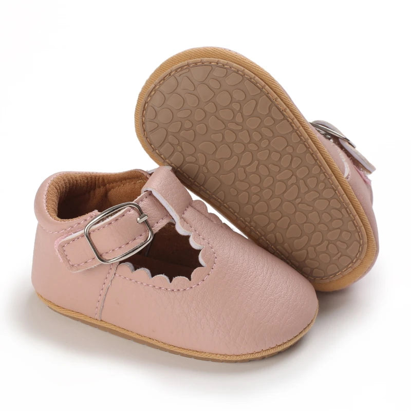Zapatos de Bebé Clásicos Rayas Cuero Niño Niña Multicolor Suela de Goma Antideslizante Primeros Pasos Mocasines de Bebé