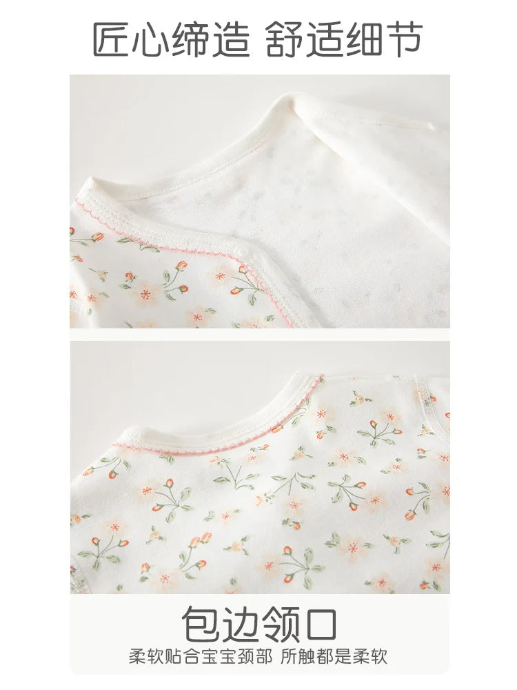 Bezaubernder Baby-Strampler für Frühling und Herbst, weicher Strampler aus reiner Baumwolle, Prinzessinnen- & Prinzen-Stil, perfekter Krabbelanzug für Babys.