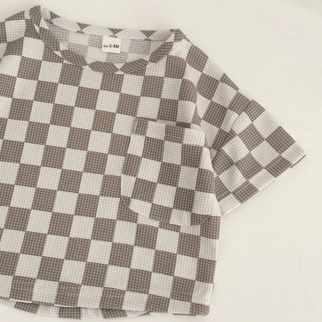 Summer Infant Baby Boys Gitter Kurzarm Rundhals-Oberteil und Shorts 2-teiliges Set, geeignet für Babys von 0-3 Jahren