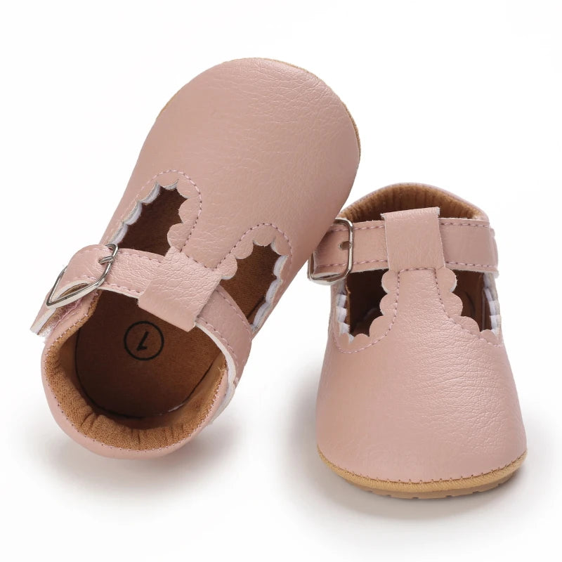 Zapatos de Bebé Clásicos Rayas Cuero Niño Niña Multicolor Suela de Goma Antideslizante Primeros Pasos Mocasines de Bebé