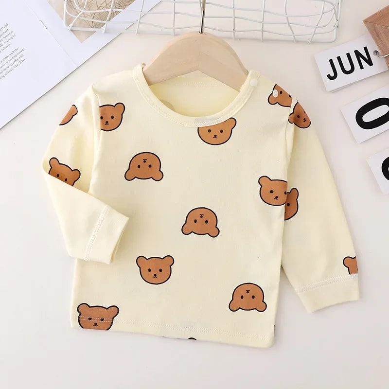 Babykleidung 2-teilige Sets Herbst Winter Baby Schlafanzug Set Unterwäsche Zweiteiler Baumwolle Baby Junge Langarm-Outfit