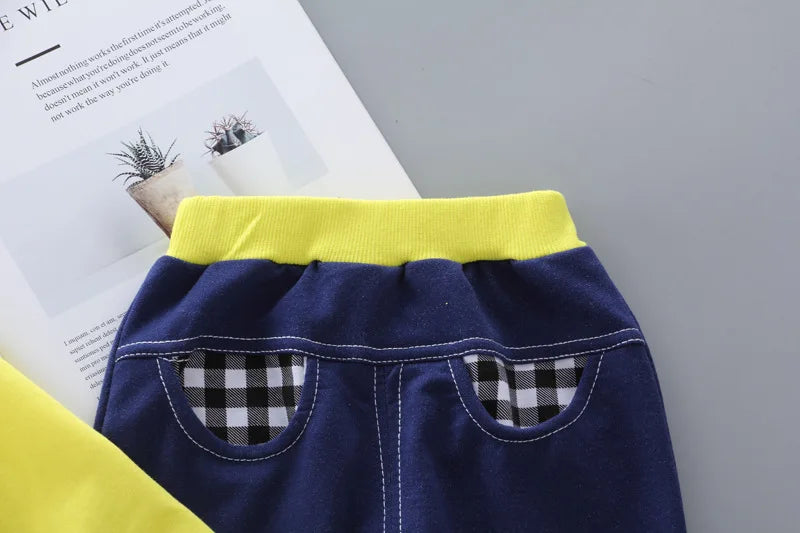Children's Clothing Sets Bow Plaid Long Sleeve Top + Pants 2pcs Sets Toddler Girl Clothes Kids Boutique Clothes Baby Outfit Set