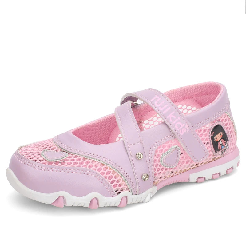 2024 New Summer High Quality Non-slip Children Shoes Girls Fashion Sandals Cartoon Princess Sandals Kids Flat