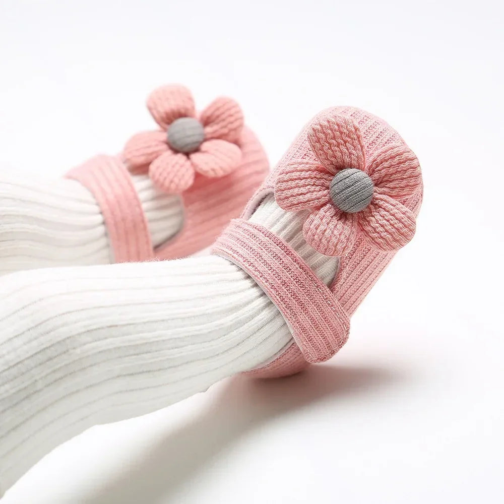 Newborn Baby Shoes Cute Bow-Knot Soft Sole Non-Slip Infant Walking Shoes for Girls 0-18 Months Princess Style First Walkers