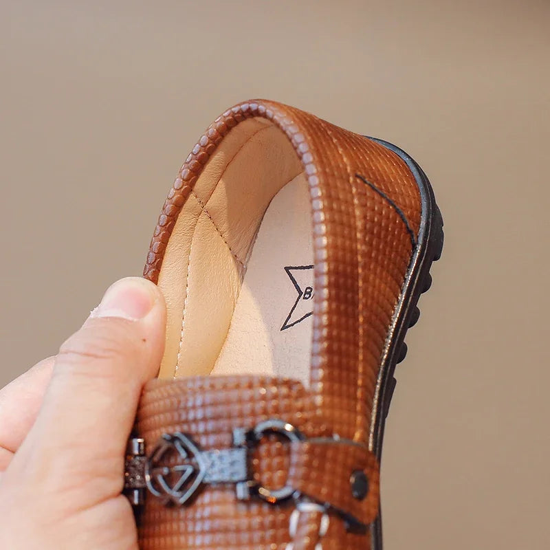 Leather Shoes Kids Loafers Casual for Boy Kid Shoe for Girl Soft Soled Shoes Leather Shoe for Kid Girls