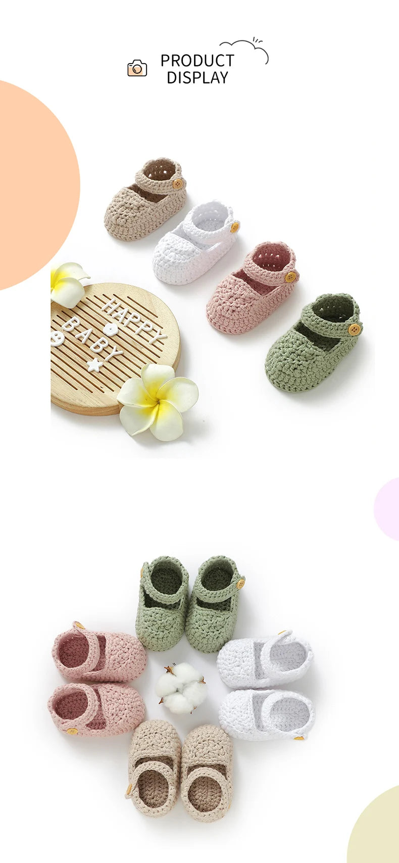 Baby Shoes 100%Cotton Knitted Newborn Boy Girl First Boots Fashion Solid Infant Footwear 0-18M Breathable Cute Shallow Seasonal