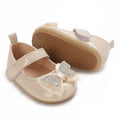 Spring and Autumn Fashion Baby Shoes 0-1 Year Old Girl Cute Bow Princess Shoes Soft Rubber Bottom Lightweight Walking Shoes