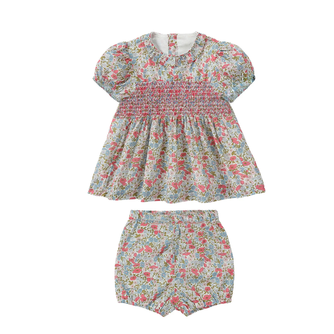 AP Chelsea Bloom Collection  SS26 Floral Smocking Dress Baby Girls Overalls Set Brothers Sisters Family Matching Embroidery Knit
