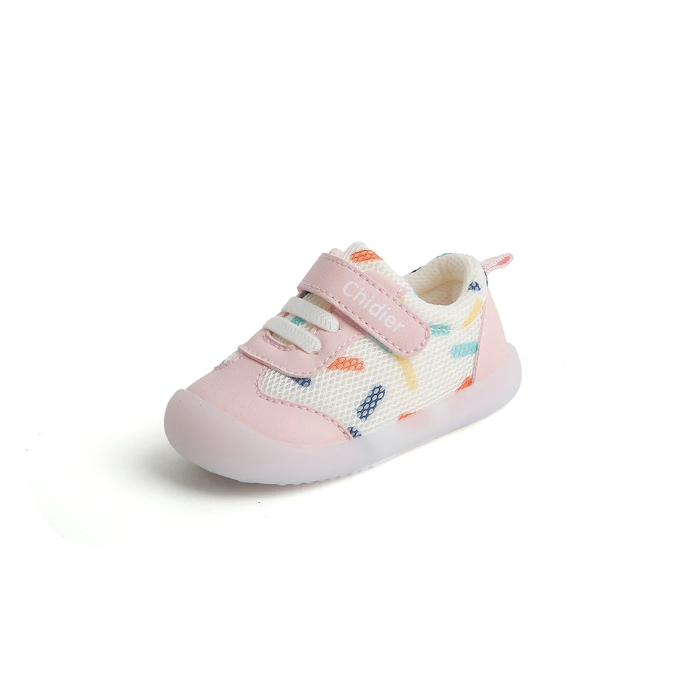 Baby Jungen Mädchen Atmungsaktive Mesh Kleinkindschuhe 1-2 Jahre Rutschfeste Weichsohlen-Sneaker