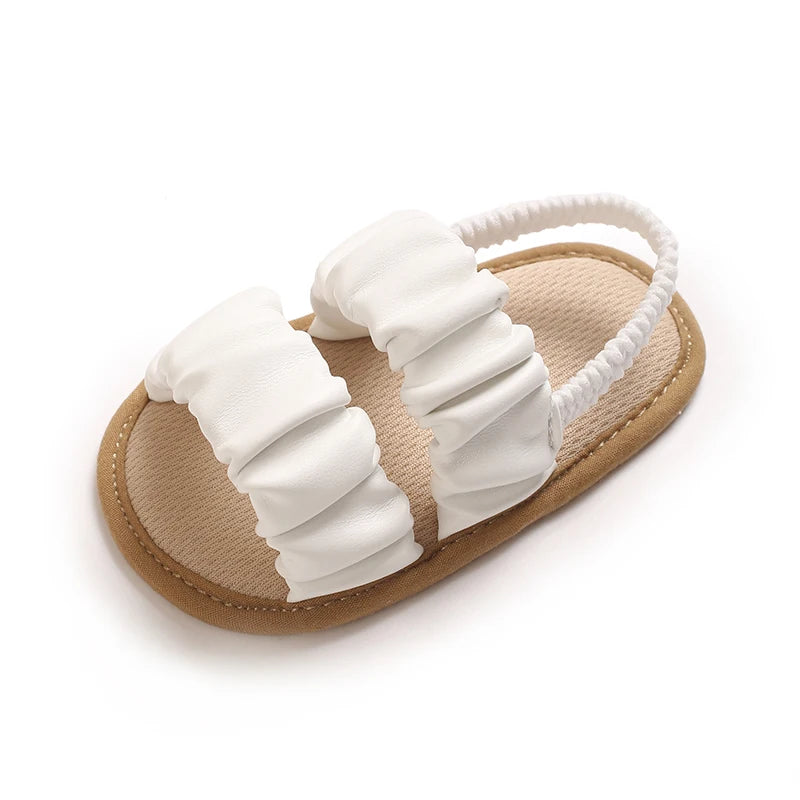 Solid Color Baby Sandals For Summer Soft Soled Non Slip Baby Walking Shoes For 0-18 Months Breathable And Anti Drop Shoes
