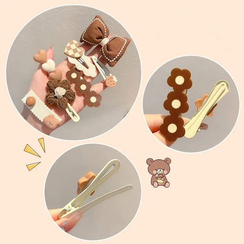 10-14PCS Bows Baby Hair Clips Hair Accessories For Girls Cartoon Animal Flower Hairpin Headdress Kids Hair Pins Birthday Gifts