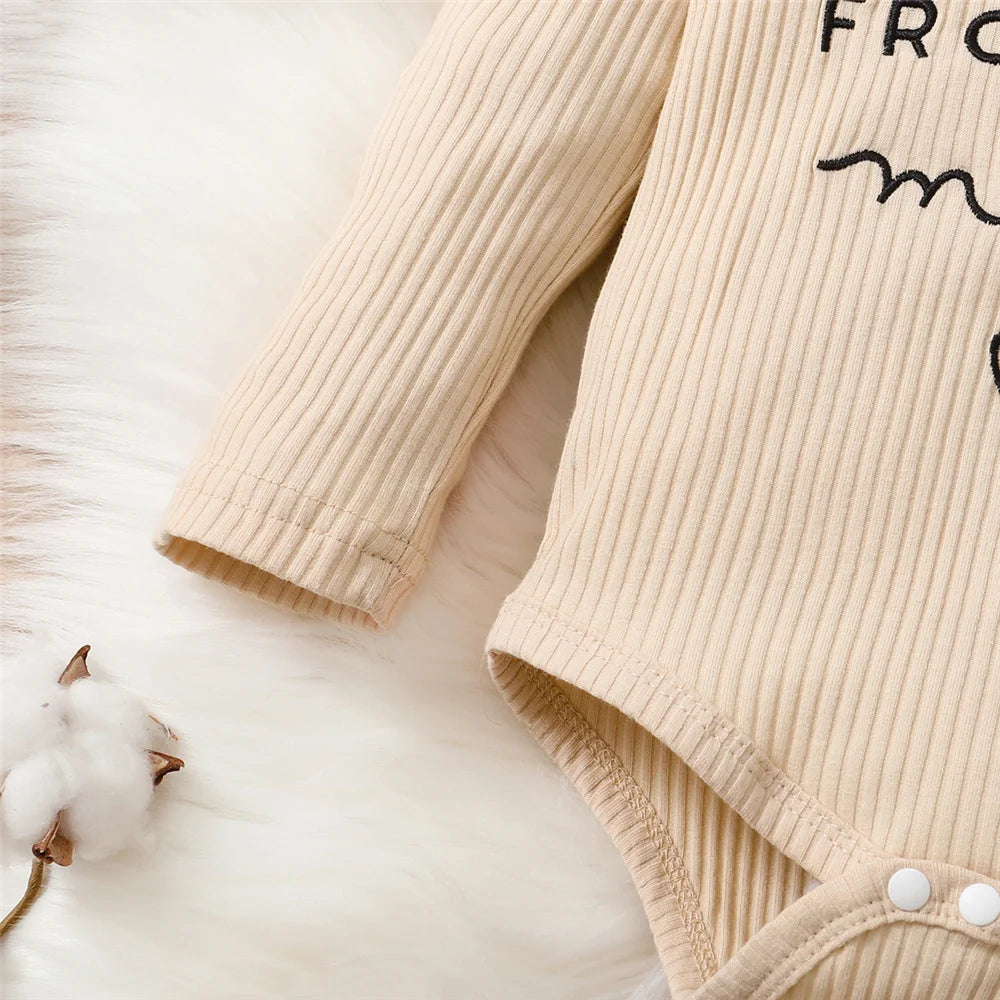 Conjunto de ropa para bebé recién nacido de 0 a 18 meses, body de manga larga + pantalones de leopardo + diadema, 3 piezas, atuendos de otoño a la moda para niña pequeña