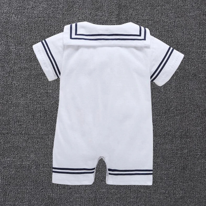Ropa de bebé recién nacido, mono de marinero azul marino, mameluco de manga corta, mono, disfraces, ropa de verano, ropa de bebé recién nacido