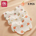AIBEDILA Soft Baby Bibs Bandana Saliva Towels Burp Cloths Newborn Infant Toddler 0-1Y Comfortable Waterproof Feeding Bibs 2/3/4﻿