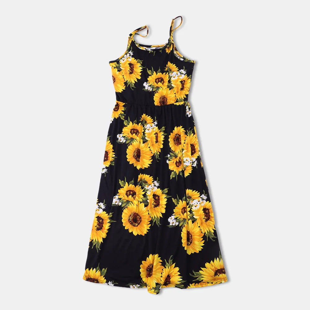 Mother Daughter Dress Summer Children's Clothing Beach Girls Dresses Vestido Baby Romper Family Matching Outfits Women Jumpsuit
