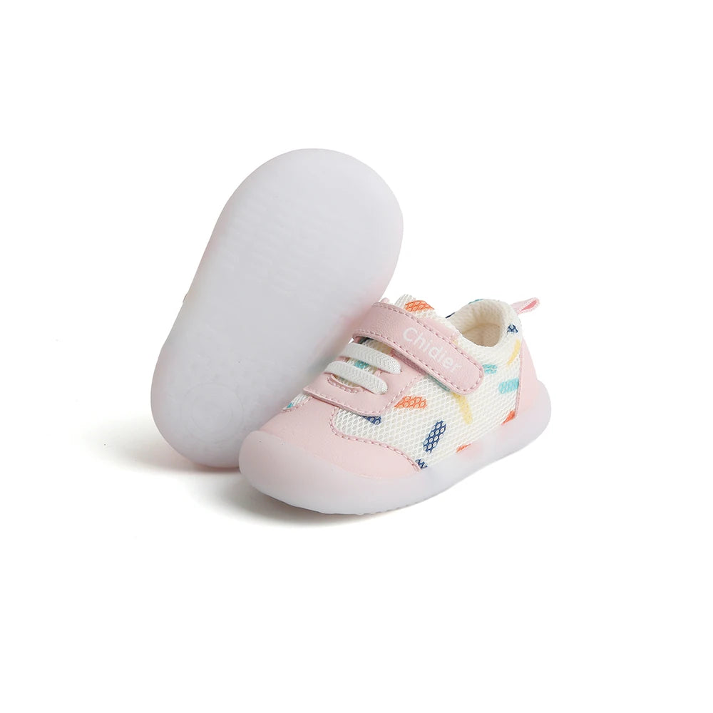 Baby Jungen Mädchen Atmungsaktive Mesh Kleinkindschuhe 1-2 Jahre Rutschfeste Weichsohlen-Sneaker