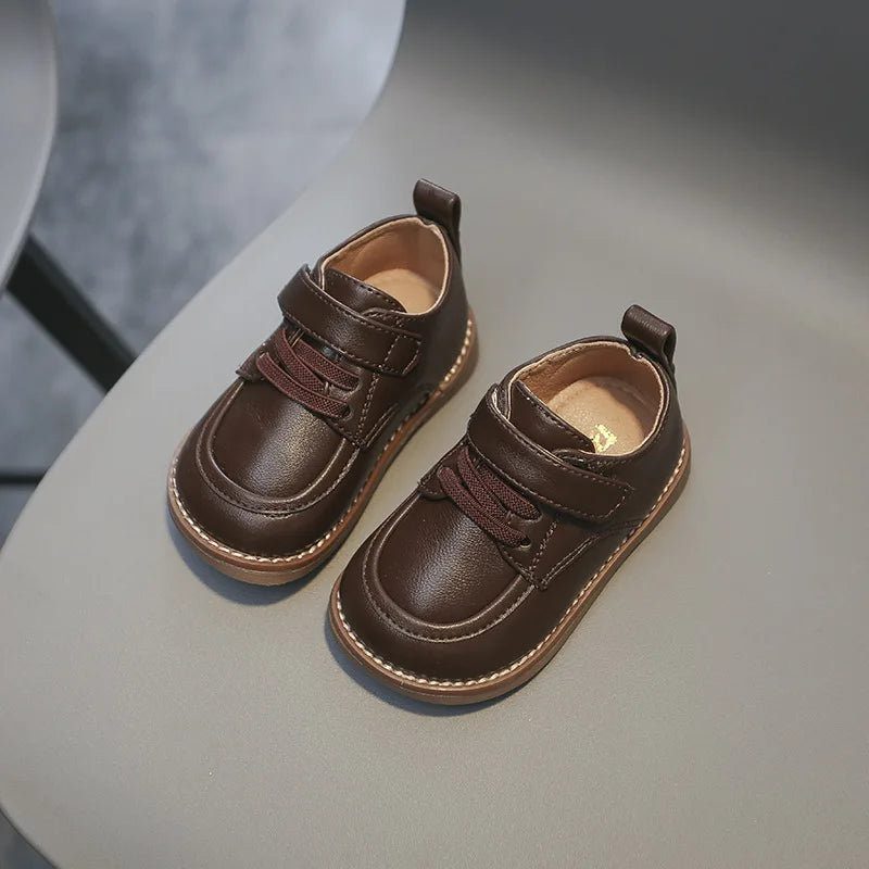 Baby Boys Leather Shoes Spring Autumn Kids Casual Shoes Comfortable British Style Children Birthday Party Shoes Size 15-30