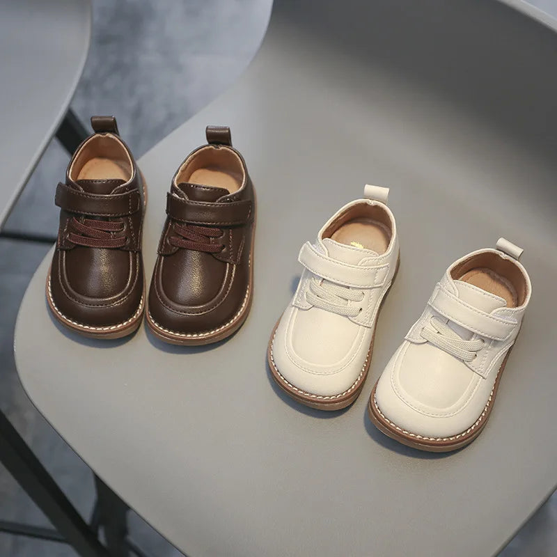 Baby Boys Leather Shoes Spring Autumn Kids Casual Shoes Comfortable British Style Children Birthday Party Shoes Size 15-30