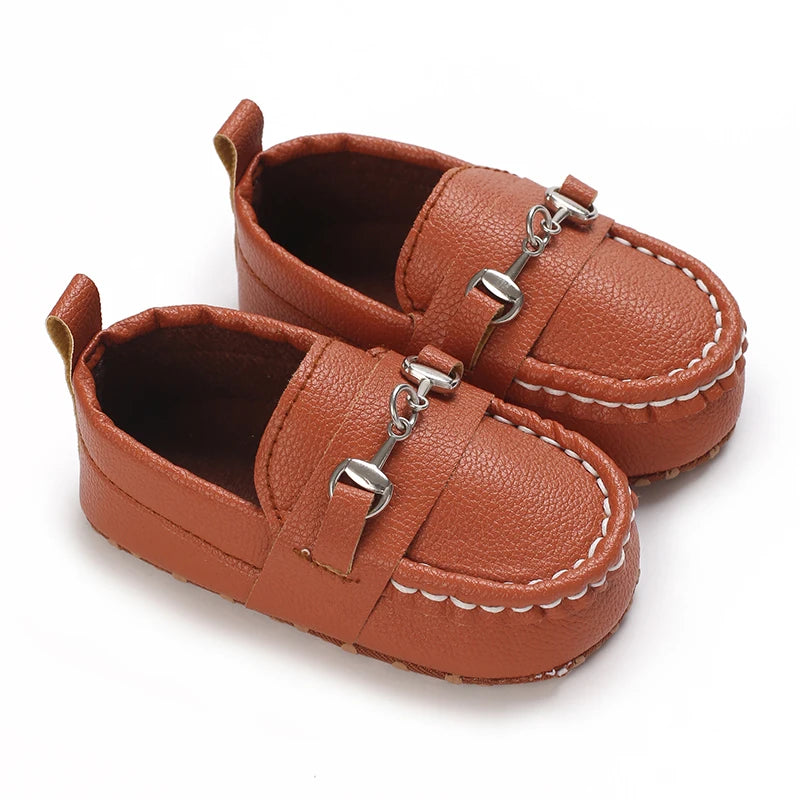 Baby Boy Vintage Leather Shoes 0-18M Multicolor Cuff First Walker Soft Sole Comfortable Spring Autumn Newborn
