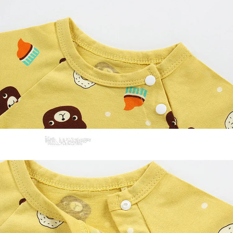 Newborn Baby Clothing Boys Girls Baby Clothes item Cotton Bodysuit Summer Short Sleeve Romper Infant Toddler Sleepwear