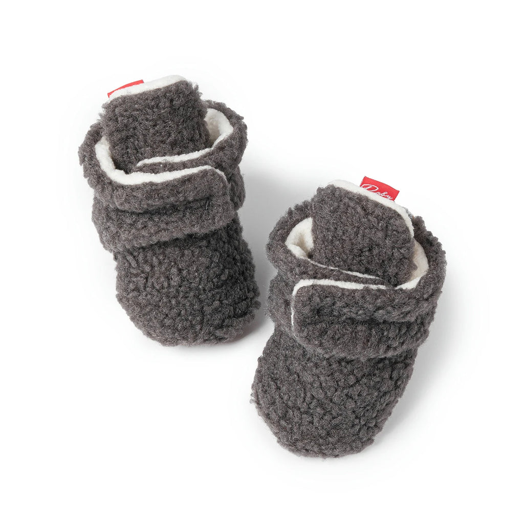 Meckior Botines de forro polar para bebé, zapatillas para bebé, niña y niño, antideslizantes, suela blanda, calcetines para bebé, primeros andadores de recién nacido, zapatos cálidos para cuna