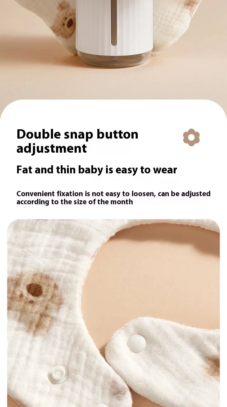 AIBEDILA Soft Baby Bibs Bandana Saliva Towels Burp Cloths Newborn Infant Toddler 0-1Y Comfortable Waterproof Feeding Bibs 2/3/4﻿