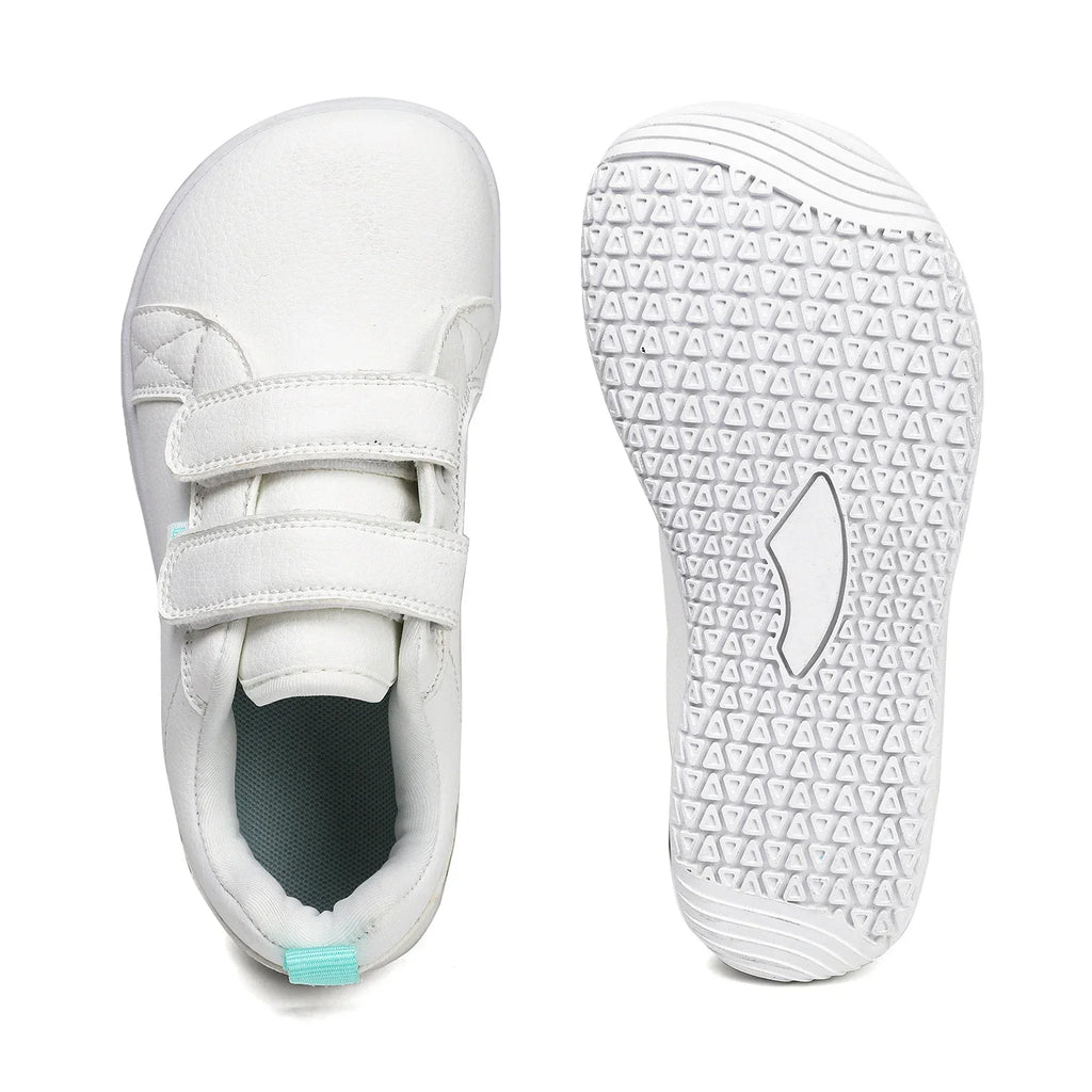 Boys Girls Barefoot Shoes Kids Wide Toe Minimalist Fashion Sneakers Lightweight Hook Loop Artificial Leather Walking Flats