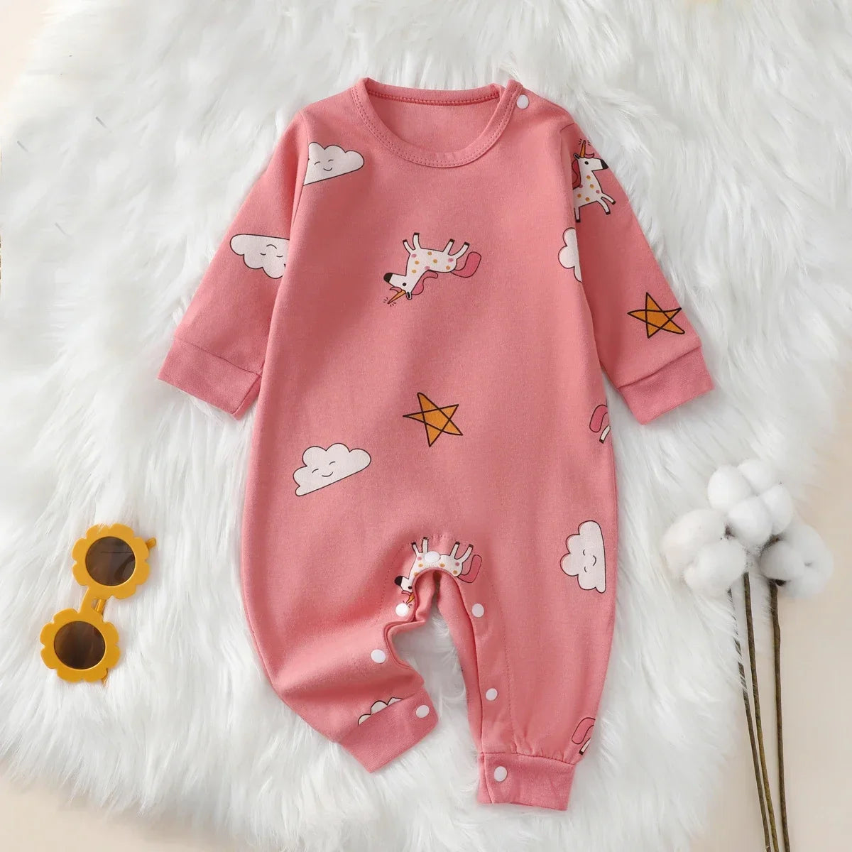 Mameluco de bebé recién nacido, otoño, nuevo, 100% algodón, para niña/niño, 0-18M, lindo, primavera, manga larga, ropa suave para bebé