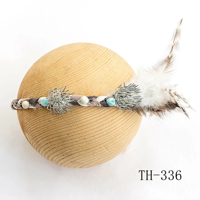 Newborn Headband for Photography Props Flower Baby Girl Tieback Flowers Pearl Wreath Newborn Photography Infant Hair Accessories